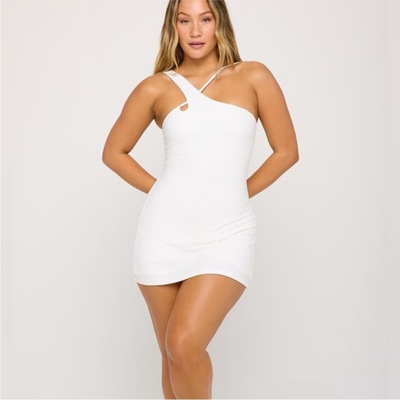 Spiritual Gangster Dresses & Skirts - Spiritual Gangster Kaci Asymmetric Active Dress size M NWT White